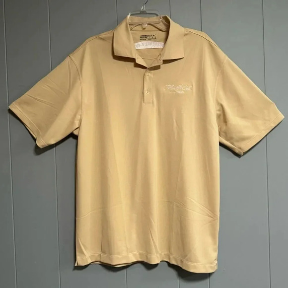 NWOT NIKE Fit Dry Fallen Oak Governor’s Cup Golf Polo Shirt Butter Yellow Size L - Picture 1 of 8